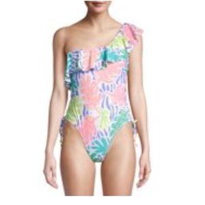 🦚NWT Side cage one shoulder bathing suit